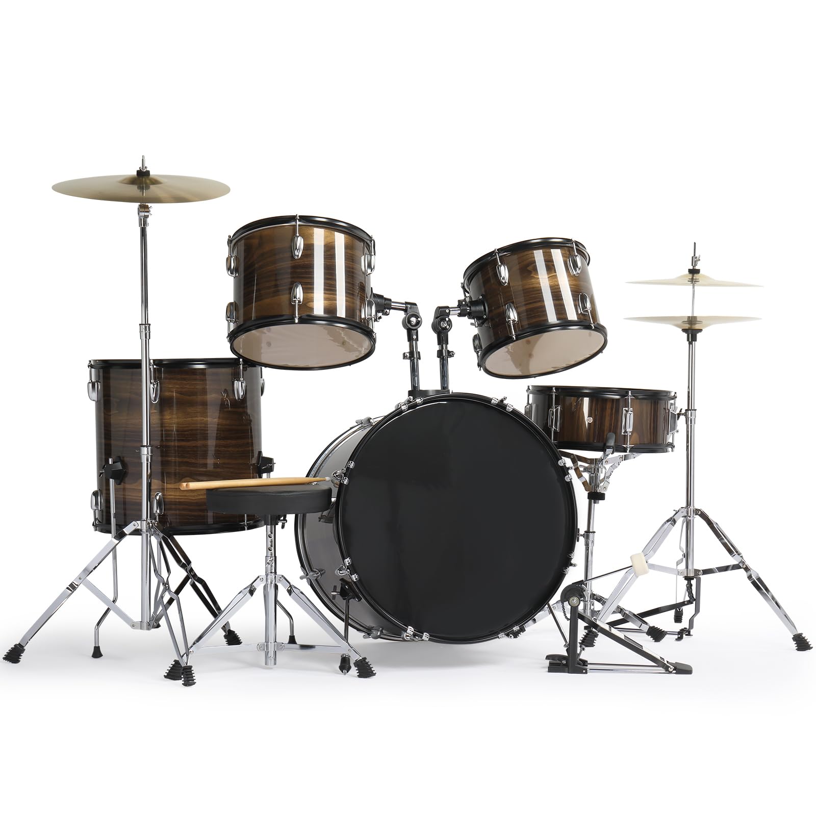 Amazon.com: Ktaxon 22 Inch Drum Set Adult, 5-Piece Full Size